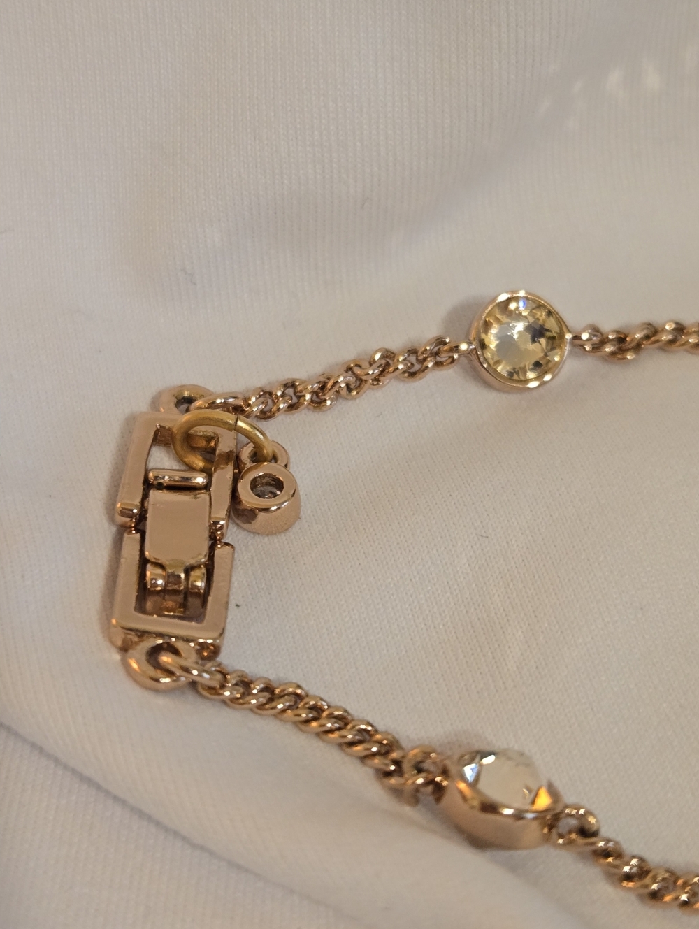 Givenchy Gold Crystal Teardrop Earrings with Matching Station Bracelet - Picture 5 of 12